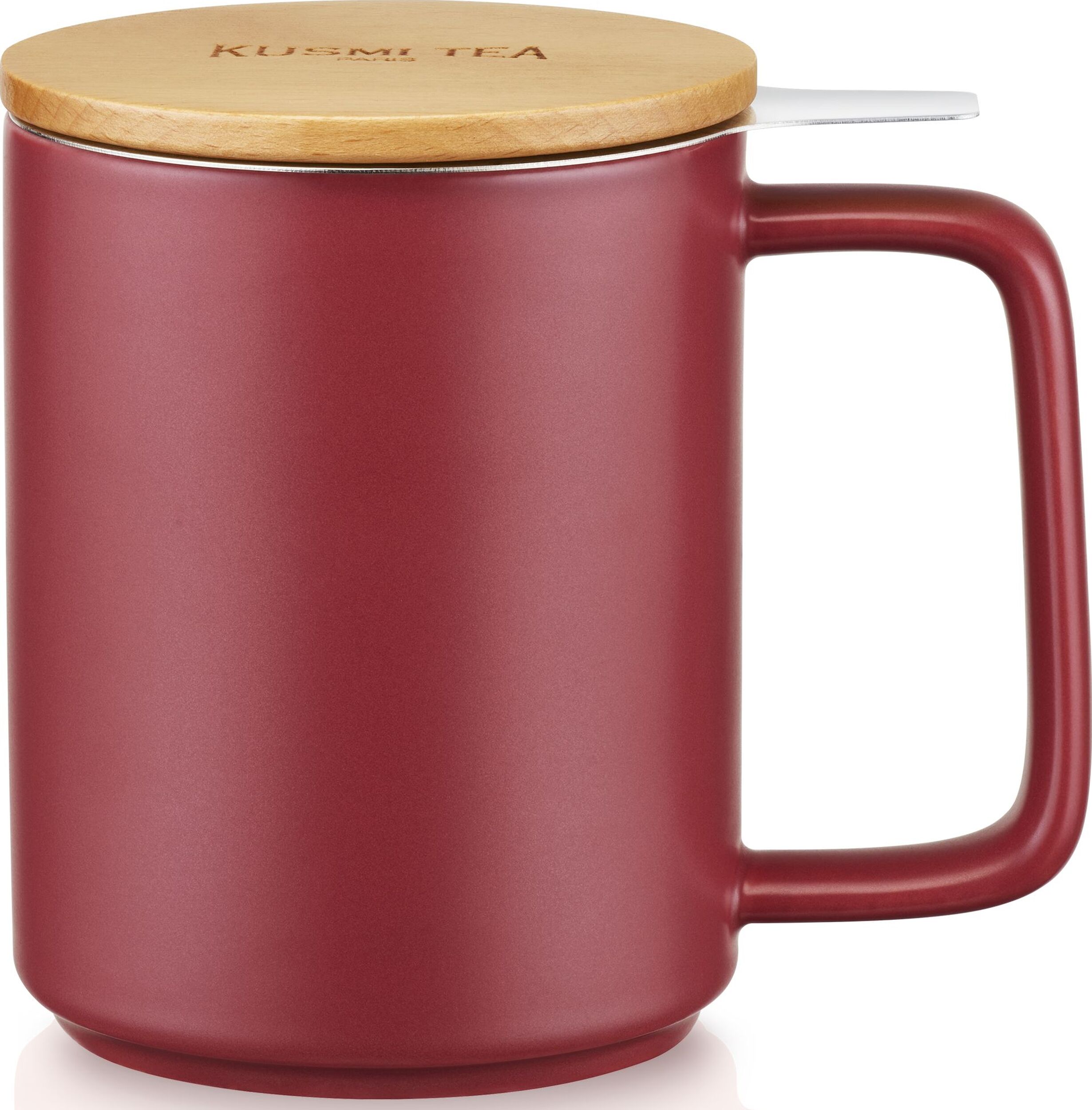 Kubek Kusmi 480 ml bordowy z zaparzaczem