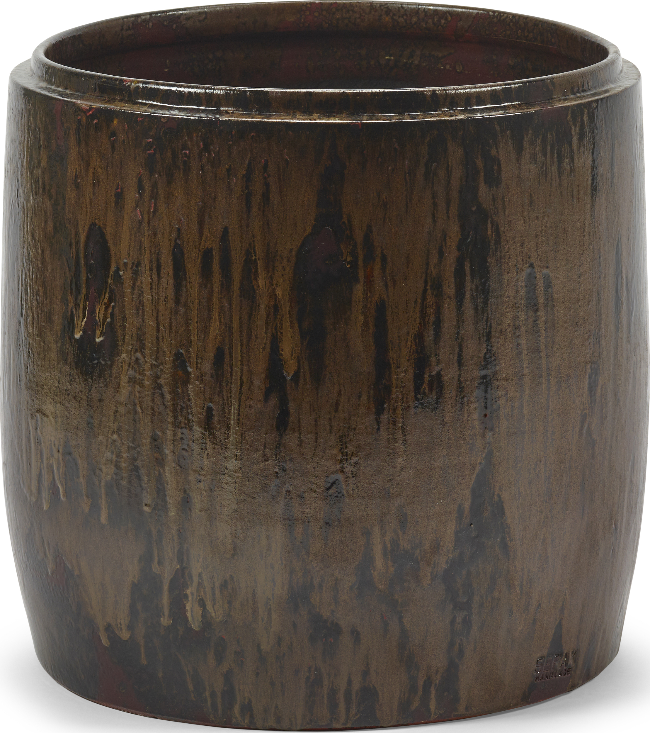 Osłonka na doniczkę Mystique 38 cm ciemnobrązowa