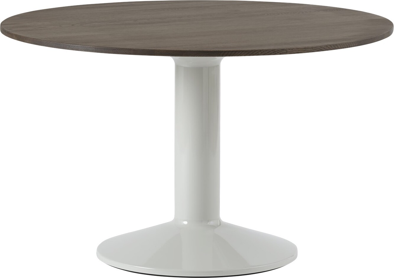 Stół Midst okrągły 120 cm ciemny dąb na szarej nodze