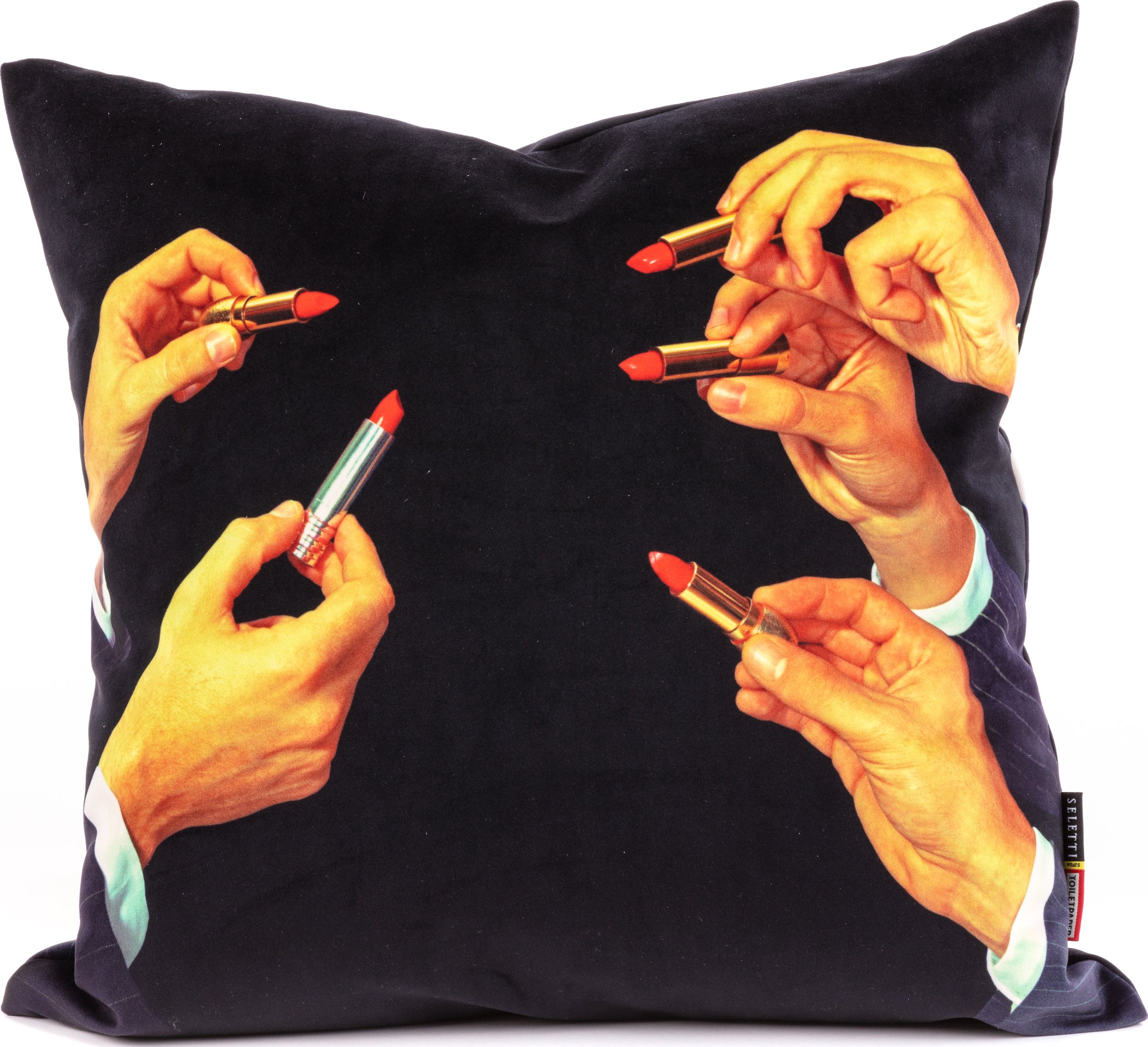 Poduszka Seletti Wears Toiletpaper PE Lipsticks Black