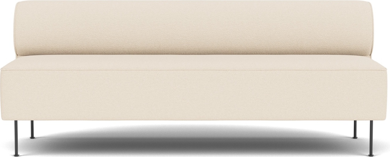 Sofa modułowa Eave 200 cm kremowa na czarnych stalowych nogach