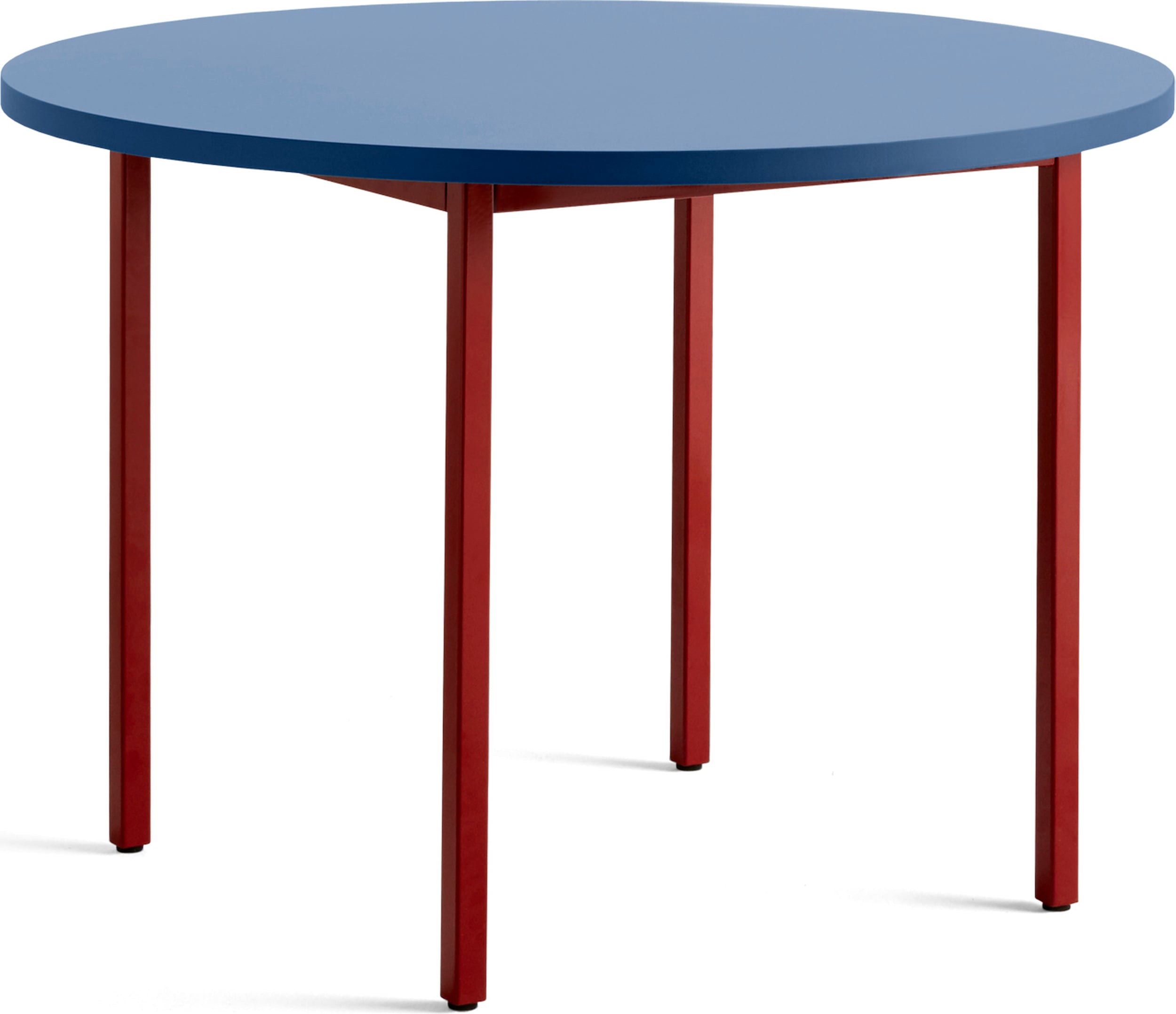 Stół Two-Colour okrągły 105 x 74 cm niebiesko-bordowy