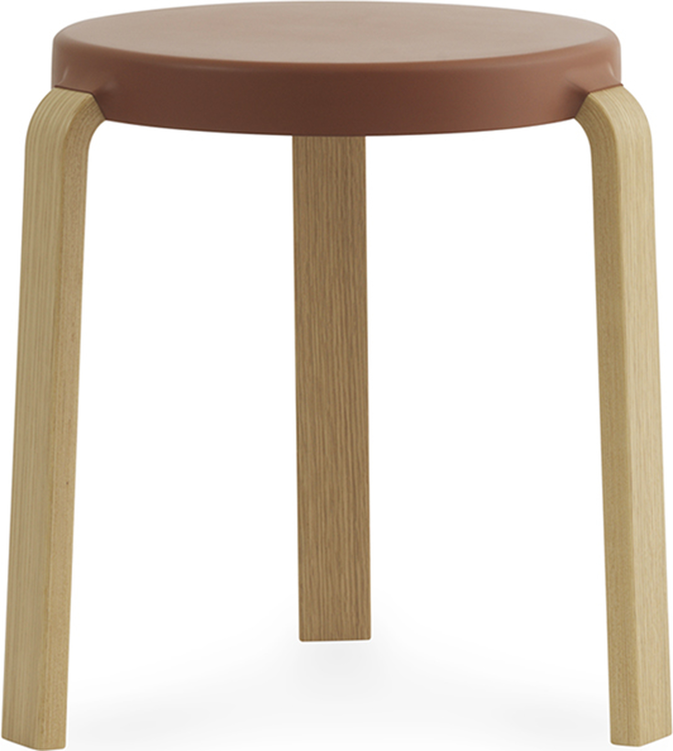 Stołek Tap karmelowy z nogami dąb