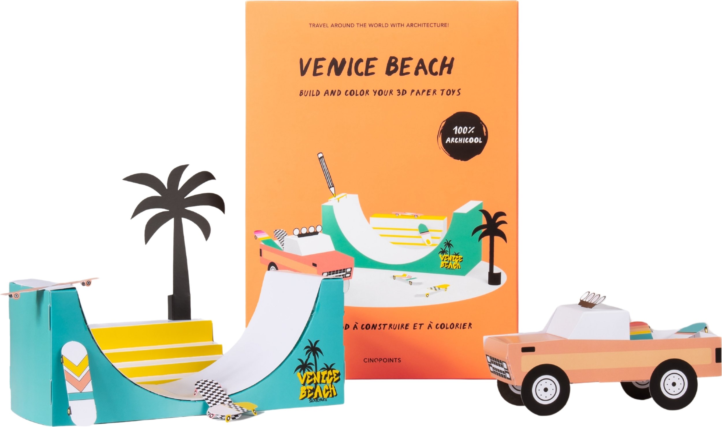 Zestaw do składania z papieru i kolorowania Model Venice Beach