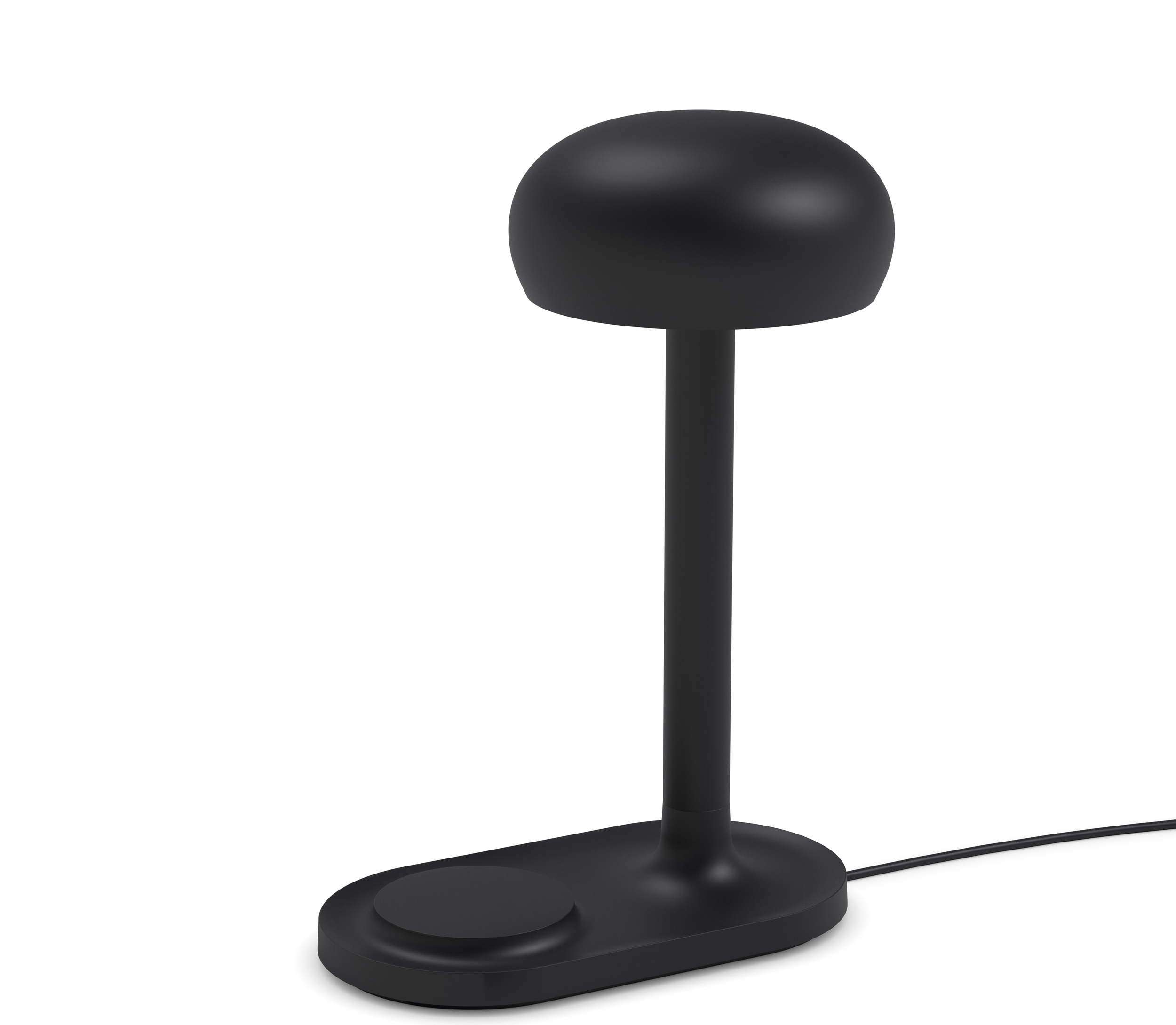 Lampa stołowa Emendo czarna z ładowarką