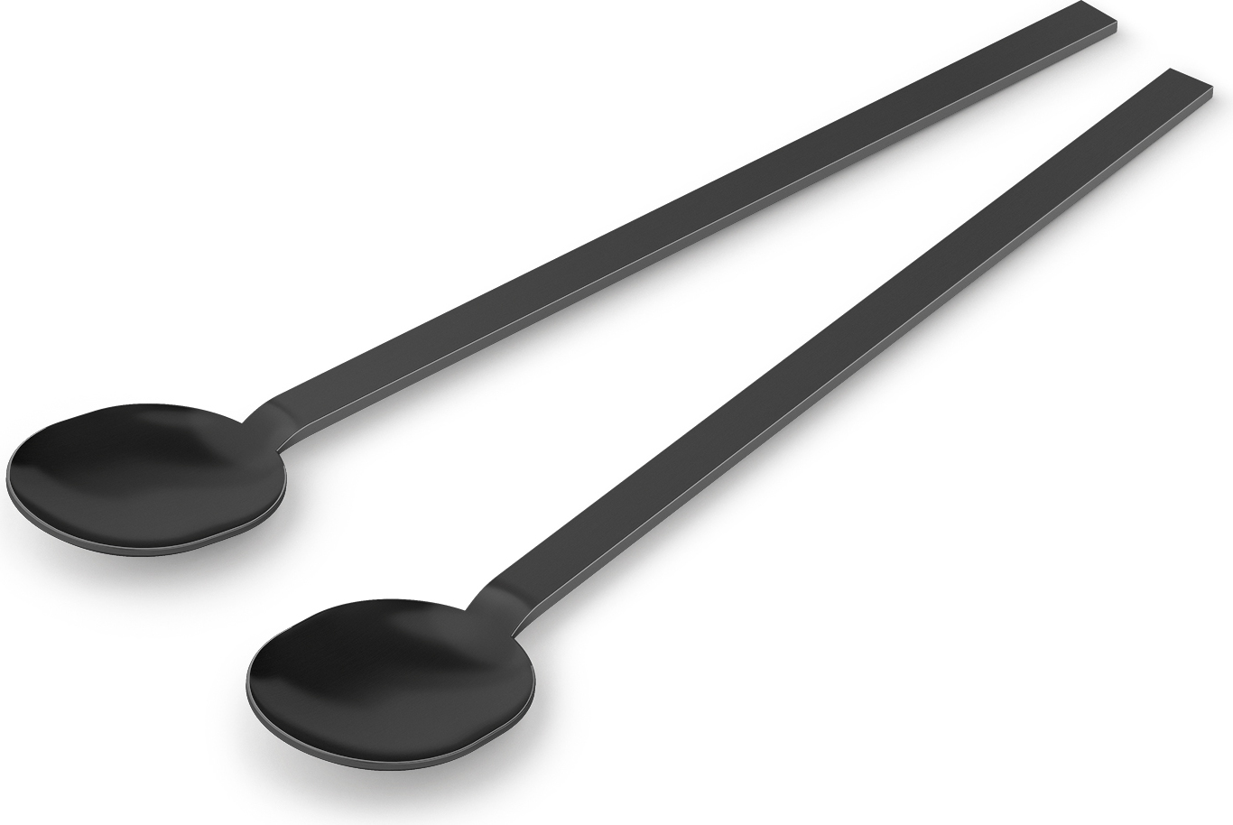 Łyżeczki do latte macchiato Menoa 2 szt. czarne