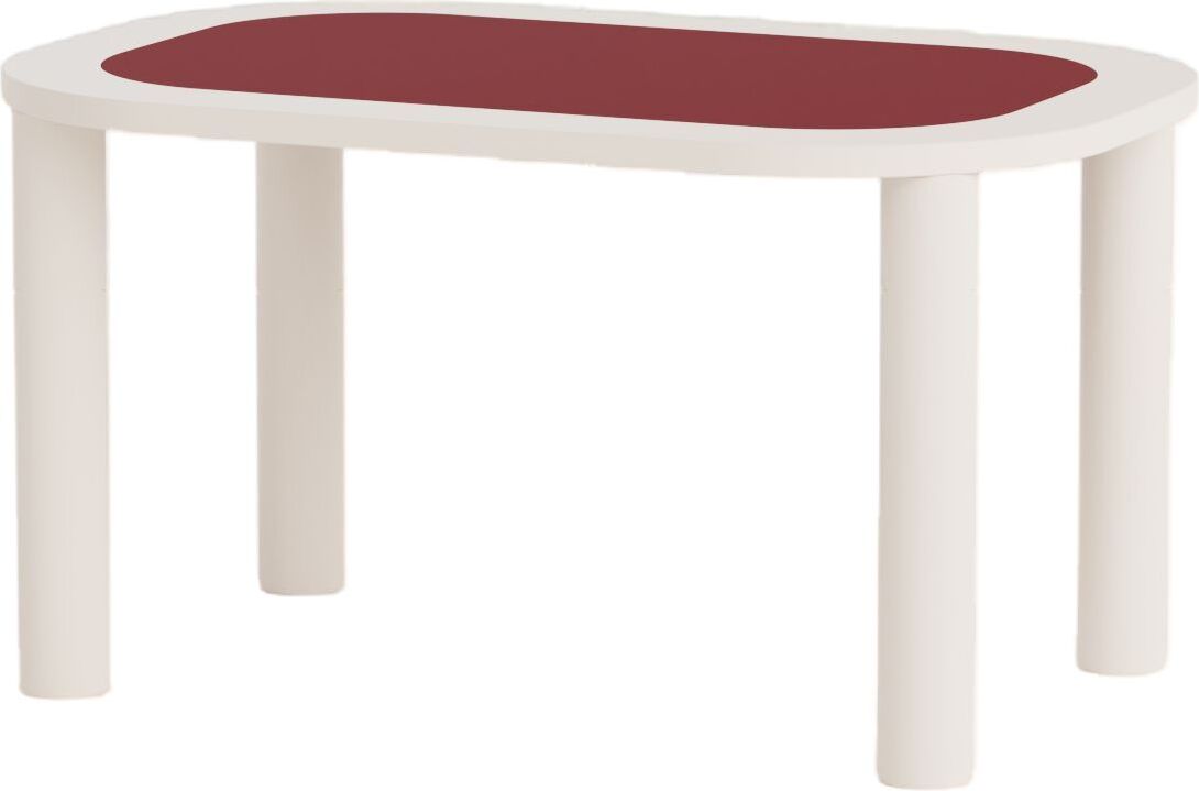 Stolik Mosai M bordowy nogi kremowe