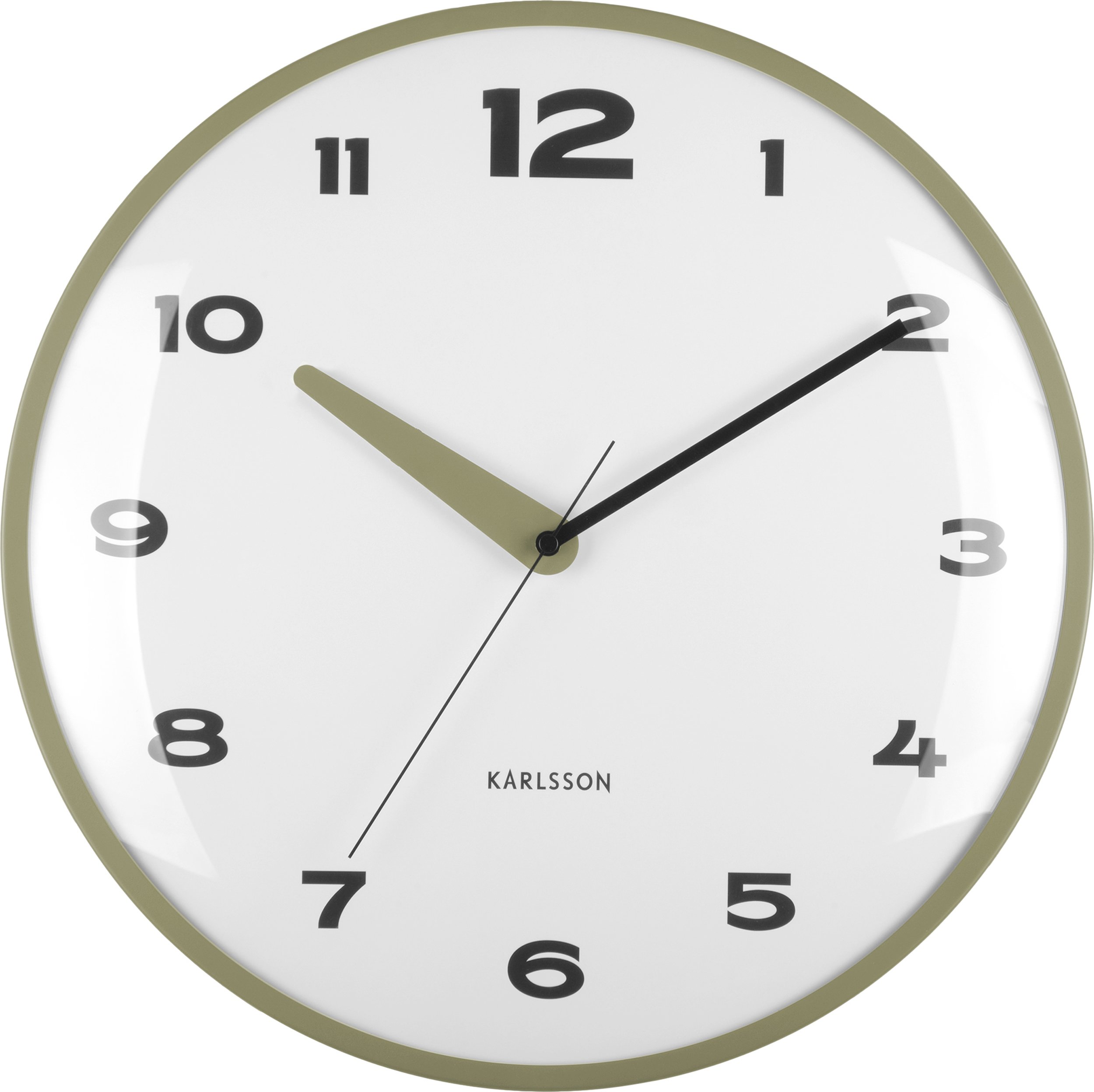 Zegar ścienny Brisk Dome zielony