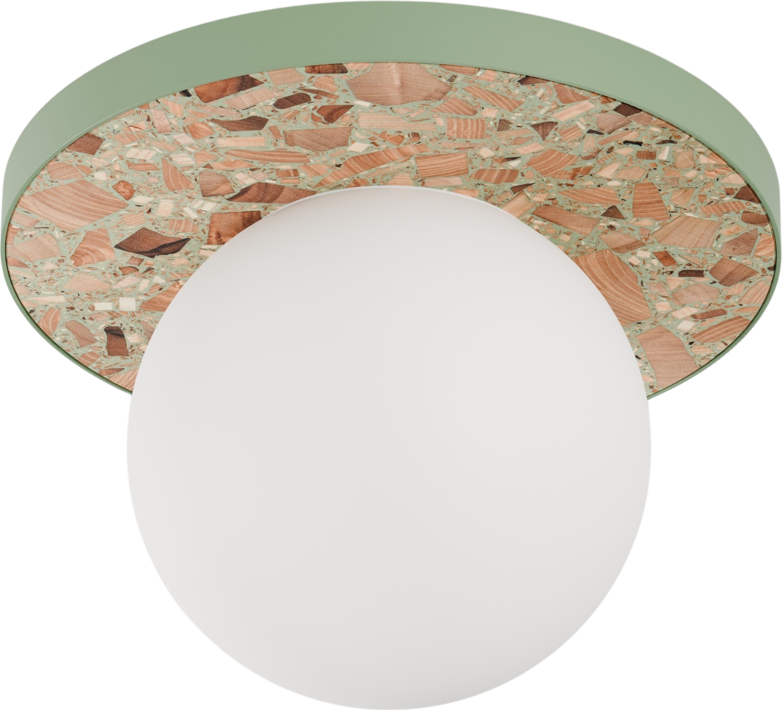 Plafon Legra okrągły szałwiowa zieleń