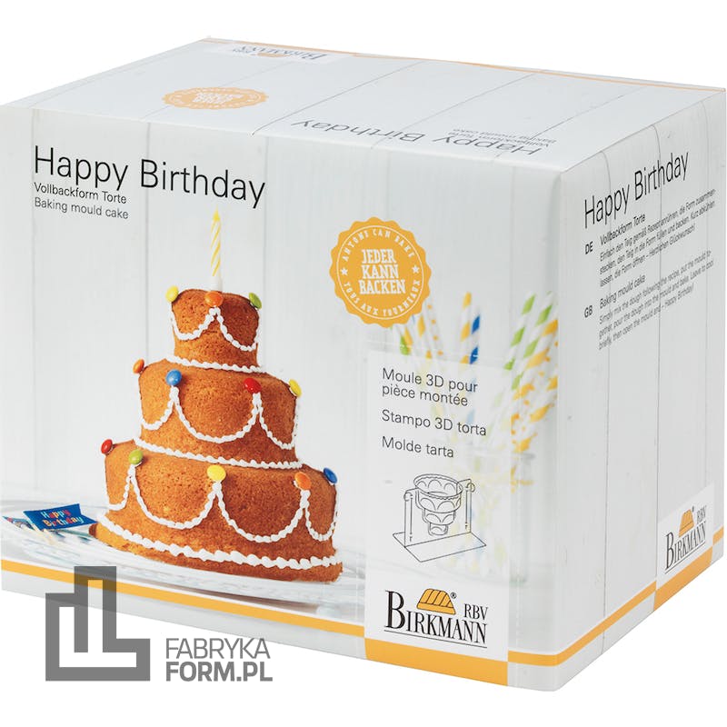 Forma do ciasta Happy Birthday 3D Birkmann