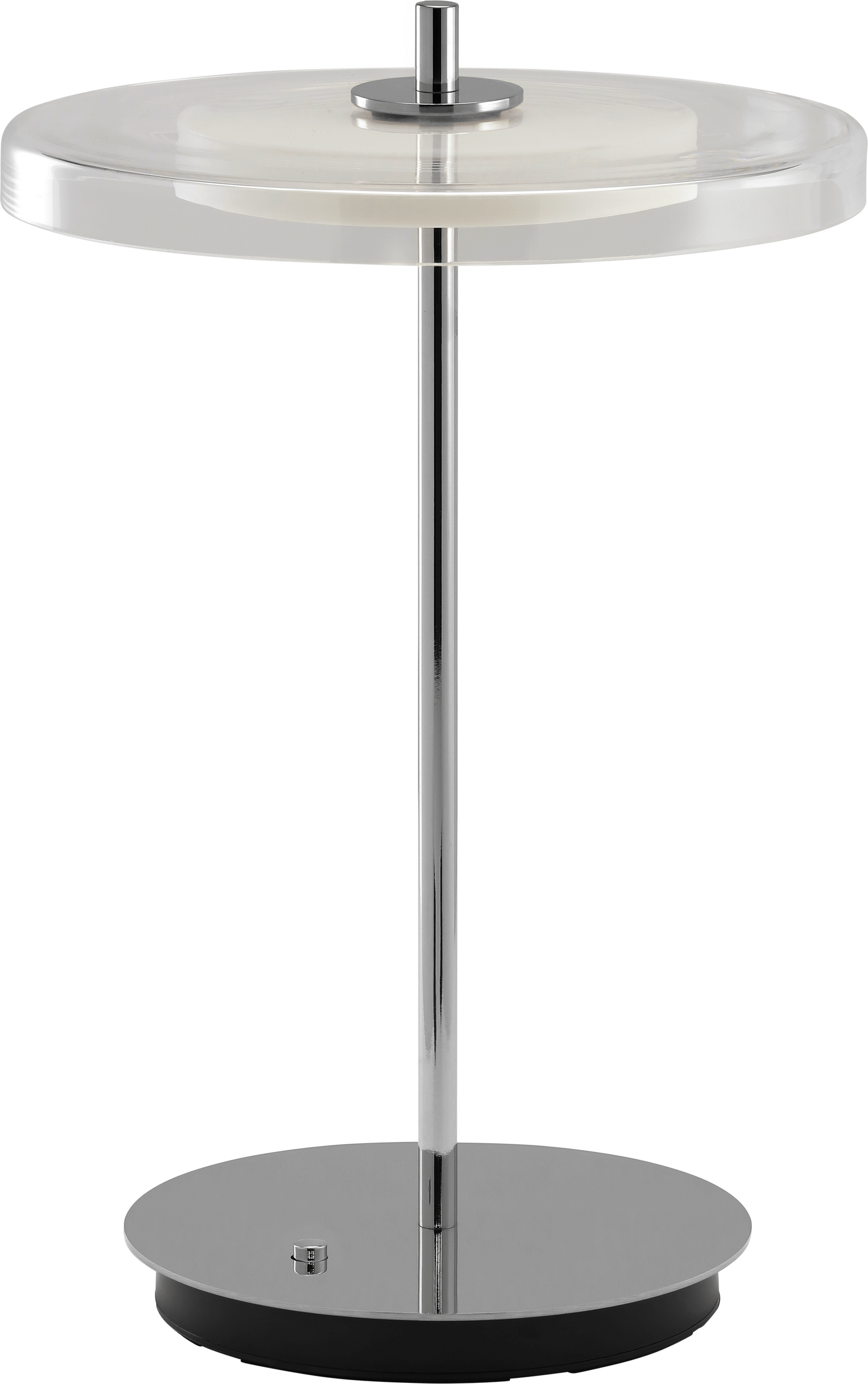 Lampa stołowa bezprzewodowa Asteria Glass Move stal polerowana