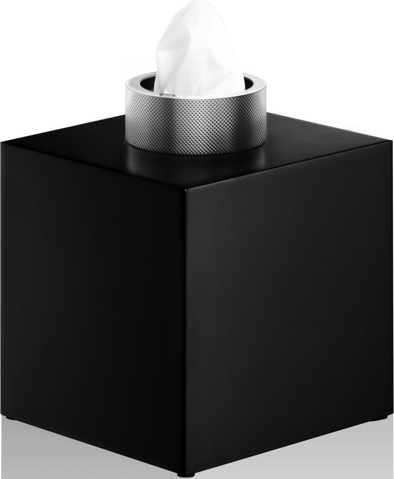 Pojemnik na chusteczki Club czarny mat-chrom