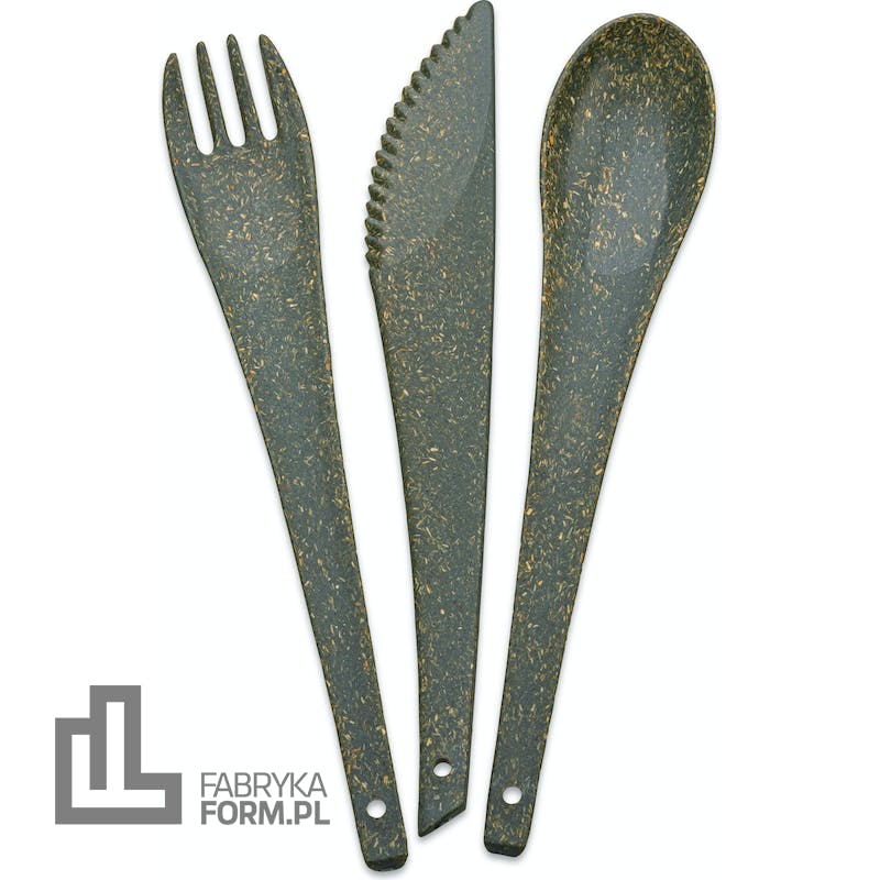 Sztućce Rio Organic Nature szare 3 el.