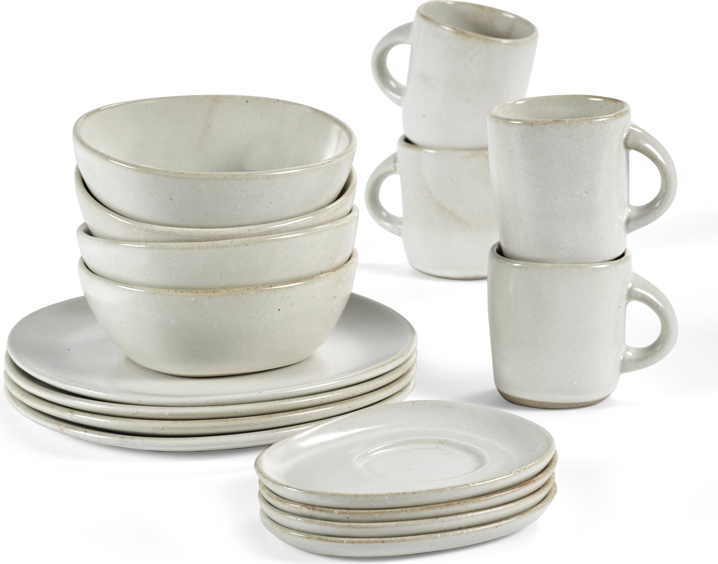 Zestaw śniadaniowy Out of lines biały 12 el.