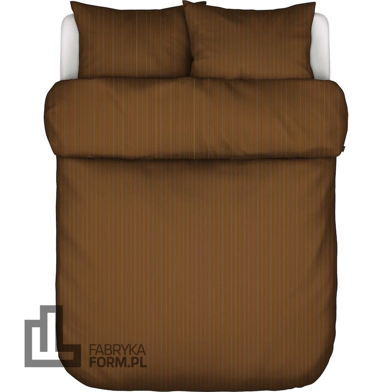 Pościel Mulji 240 x 220 cm brąz toffi z 2 poszewkami na poduszki 60 x 70 cm