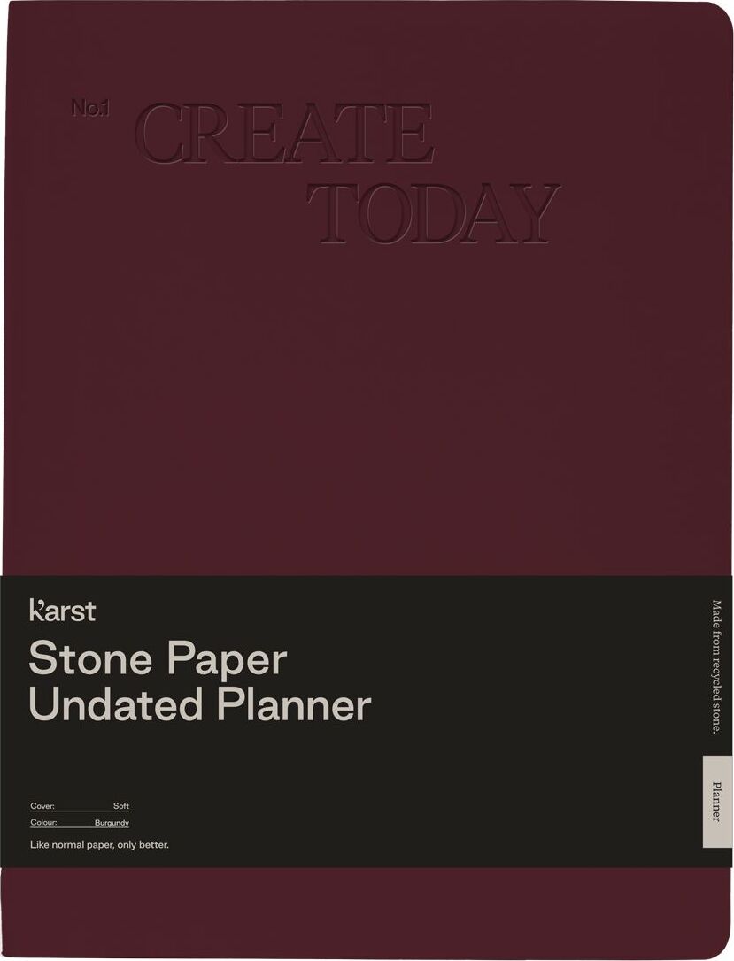 Planer Karst B5 burgundowy miękka oprawa