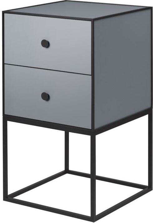 Szafka Frame 35 ciemnoszara na stelażu z 2 szufladami
