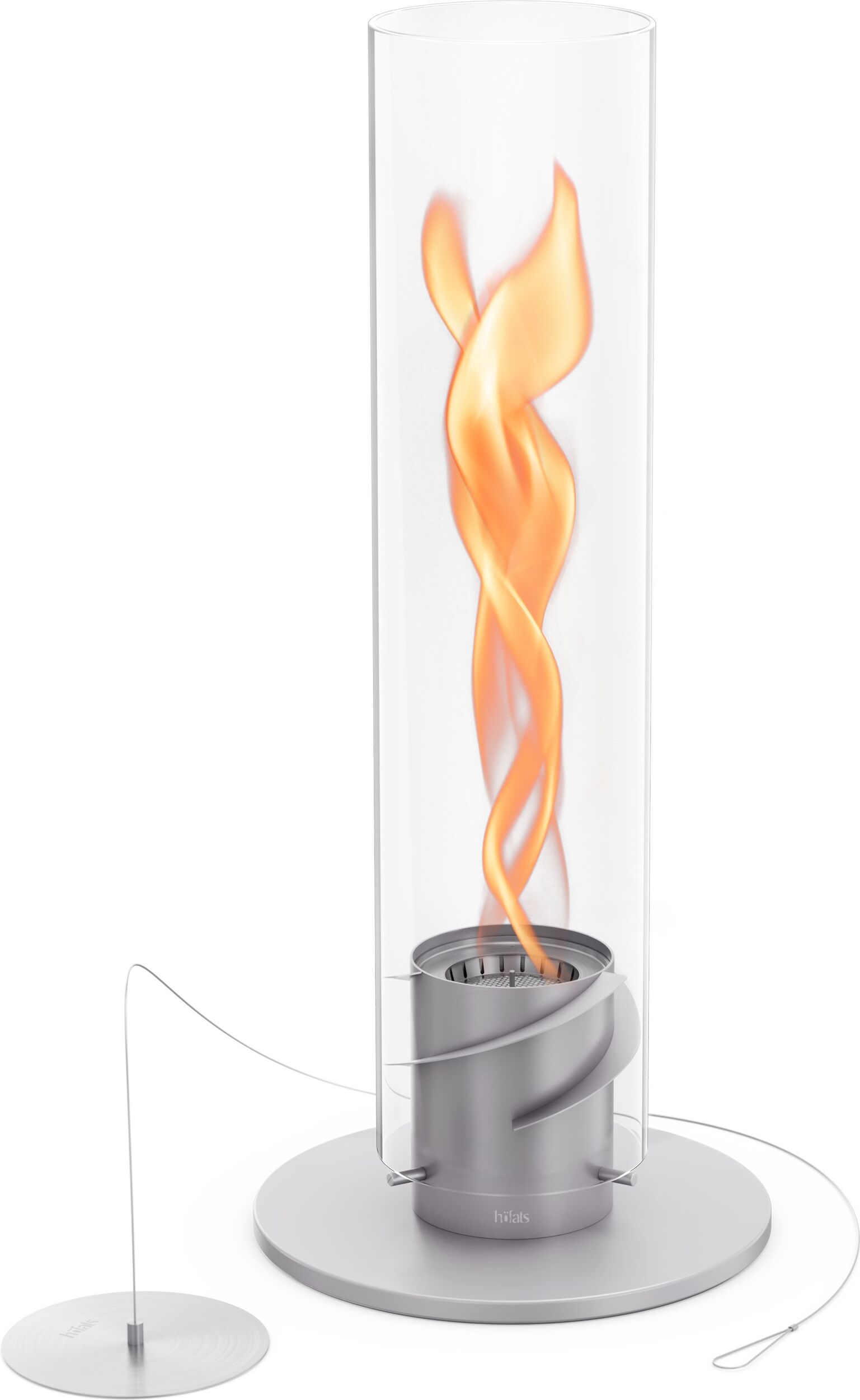 Latarnia Spin II średnia szara z podstawą