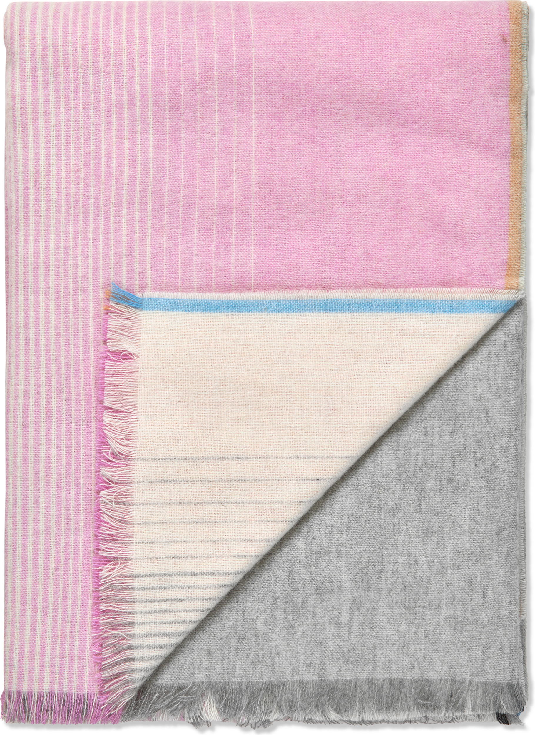 Koc Carte Postale 130 x 200 cm różowo-szary