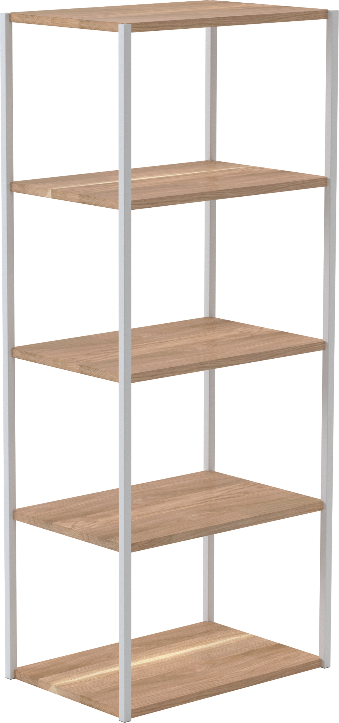 Regał sky 5 półek biała rama