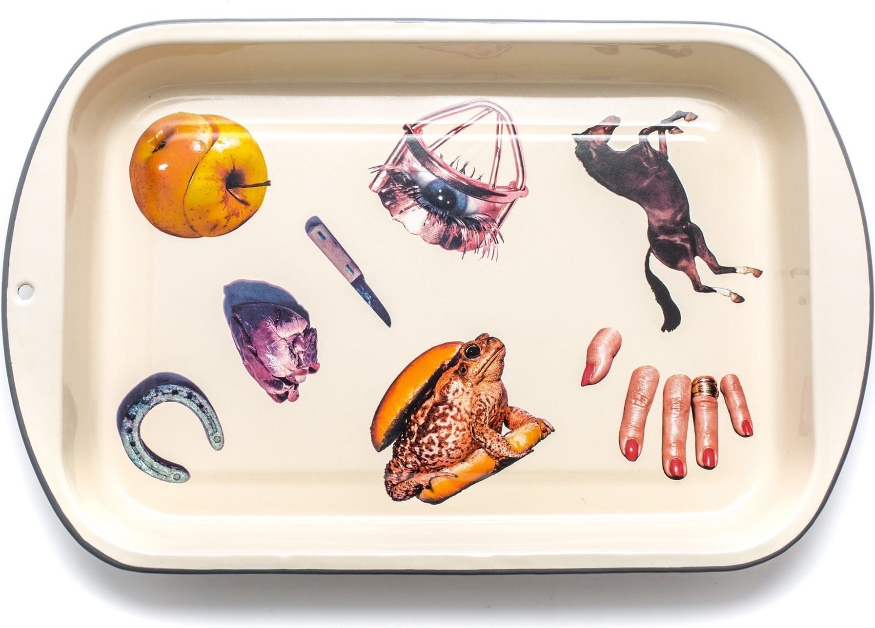 Forma do ciasta Seletti Wears Toiletpaper emaliowana beżowa