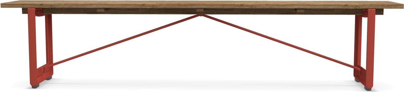 Ławka Brut 35 x 220 cm czerwona