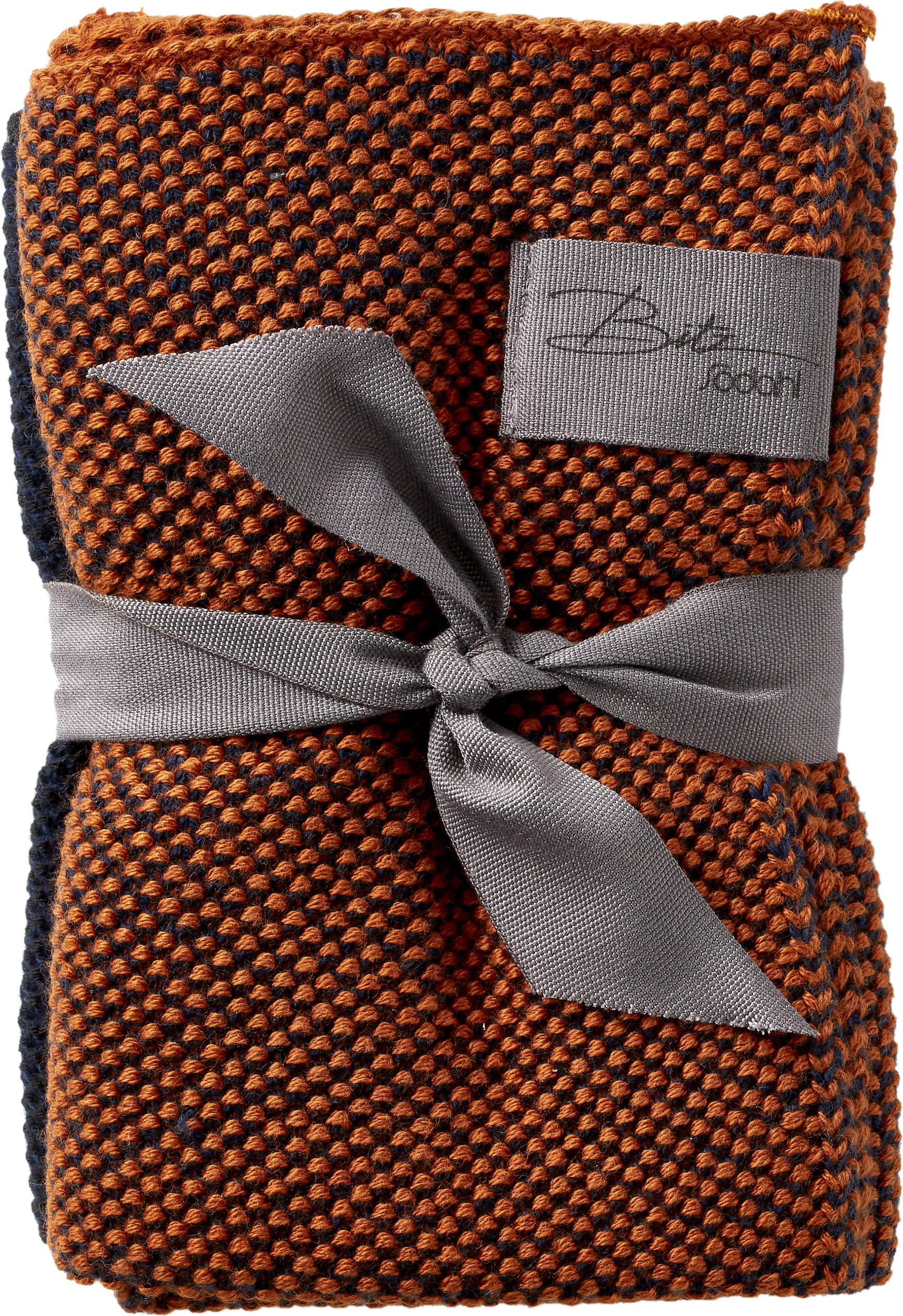 Ściereczki do naczyń Organic 30 x 30 cm indygo i pomarańczowa 2 szt.