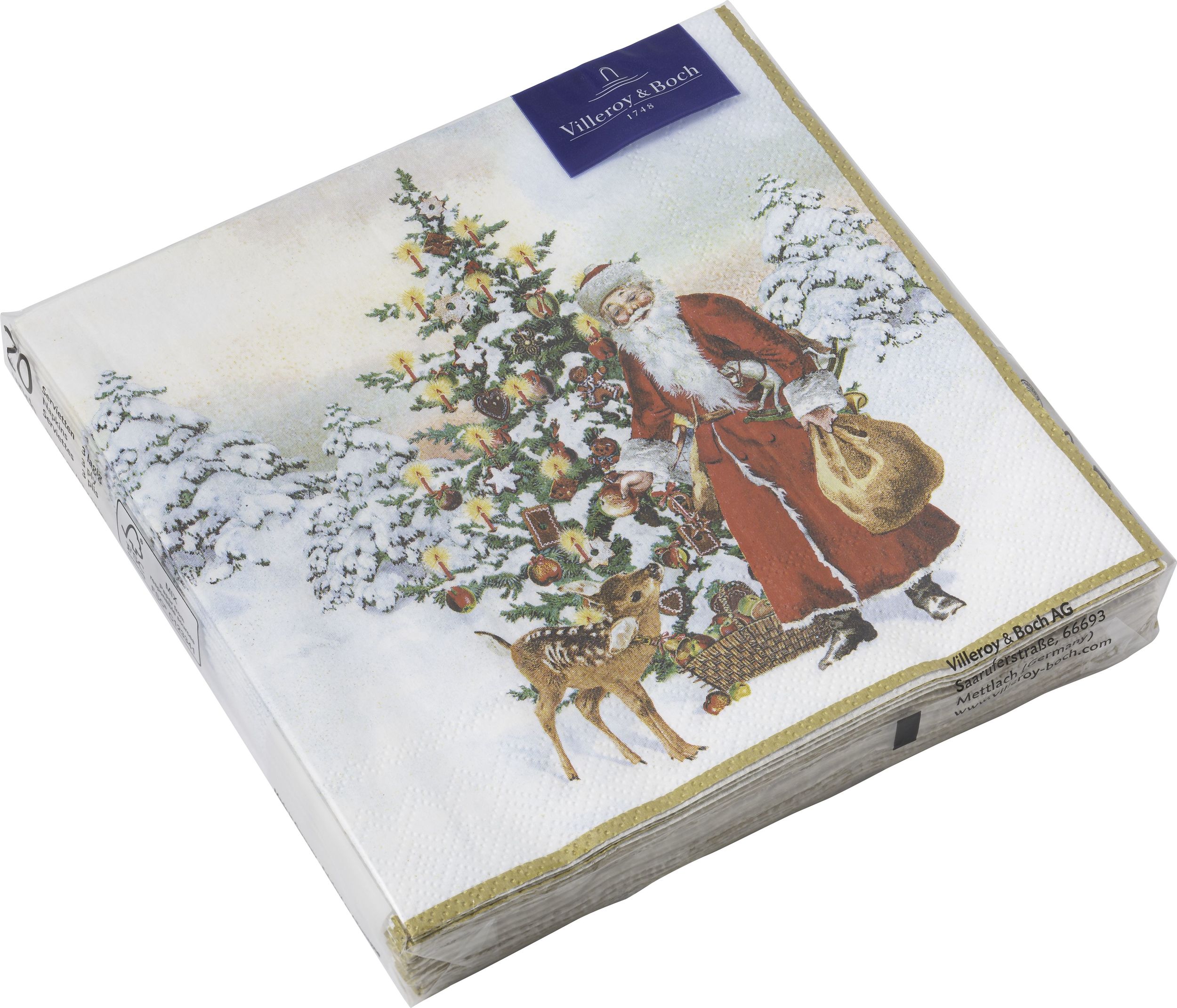 Serwetki papierowe Toy's Fantasy Święty Mikołaj 25 cm 20 szt.