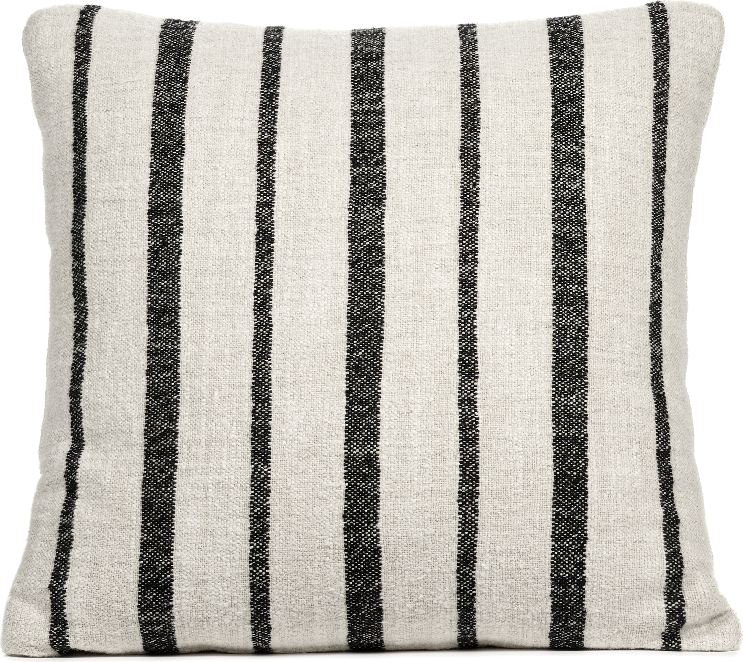 Poduszka dekoracyjna Rudolph w paski 55 x 55 cm kremowo-czarna