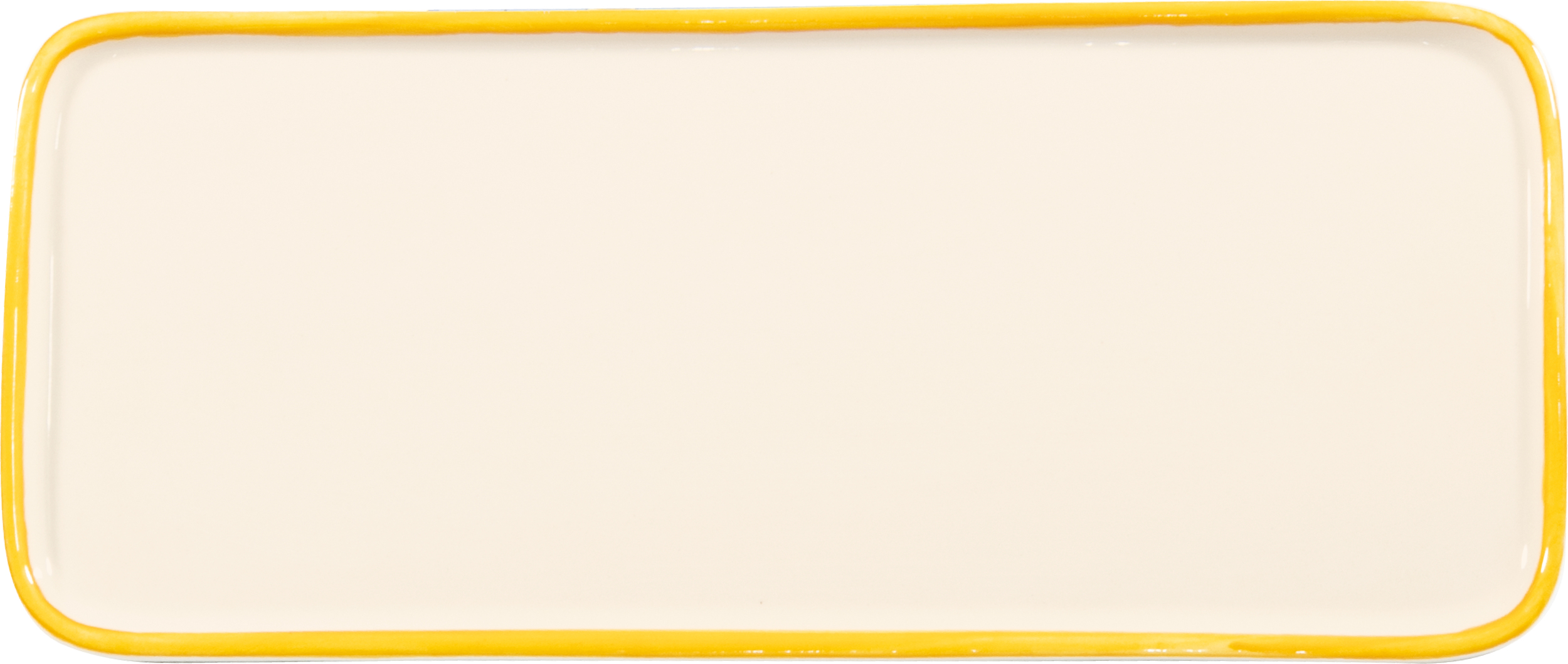 Talerz do serwowania Lido Rim prostokątny 26,5 cm żółty
