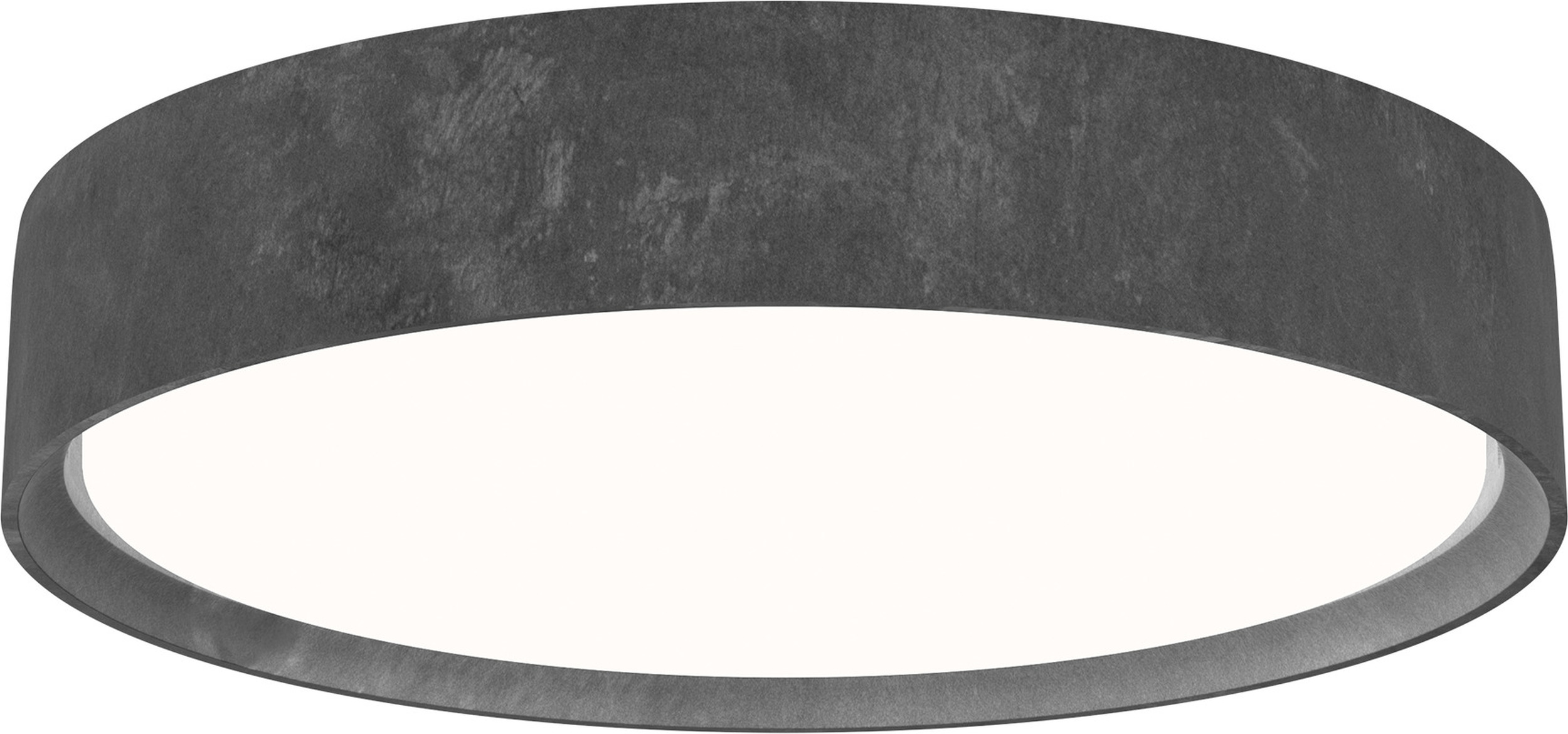 Plafon Slim Round Semi Recessed LED 3000K 25 cm aluminium z dyfuzorem opal sterowanie oświetleniem Dali