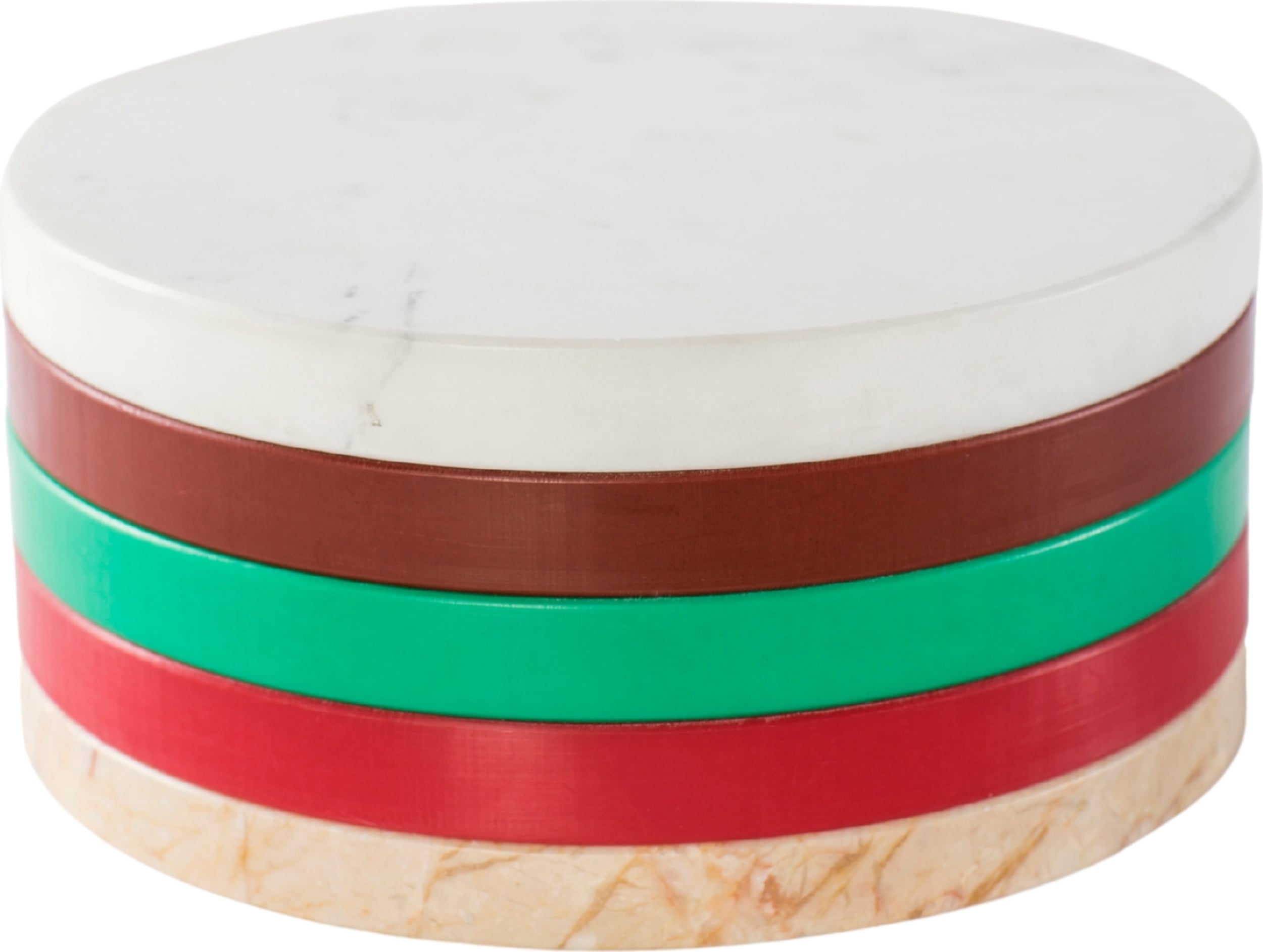 Deski do serwowania Circles 21 cm kolory ziemi 5 szt.