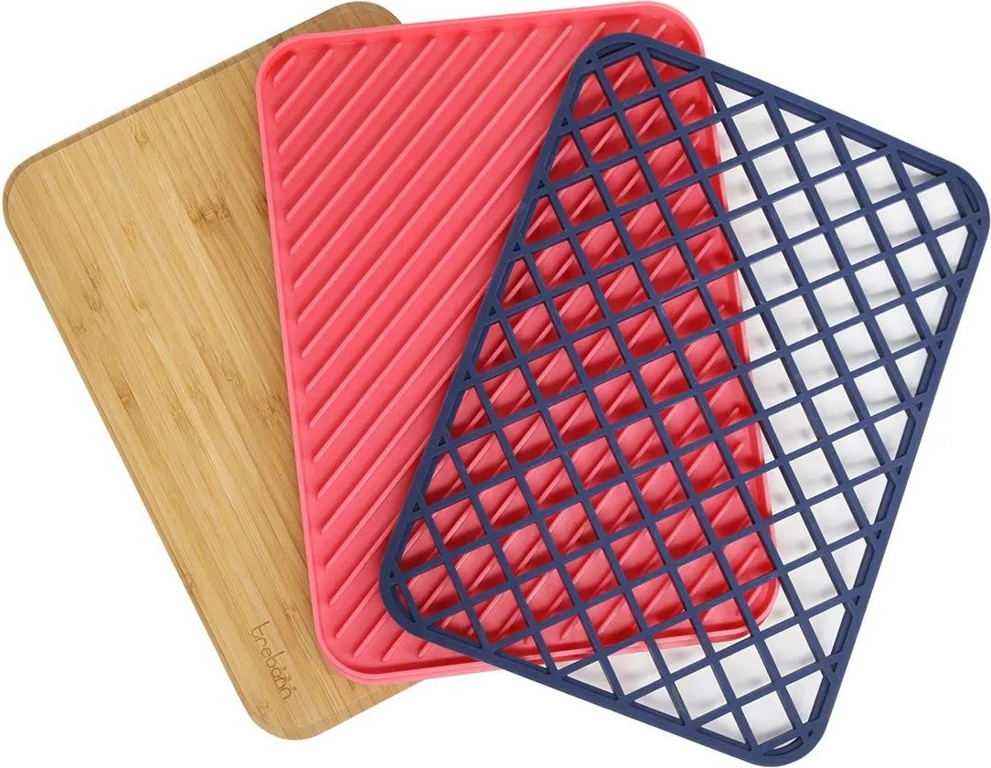 Deska do krojenia Trilogy z ociekaczem i podstawką pod gorące naczynia 3 el.