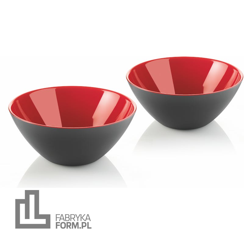 Miseczki My Fusion 2 szt. czerwono-szare