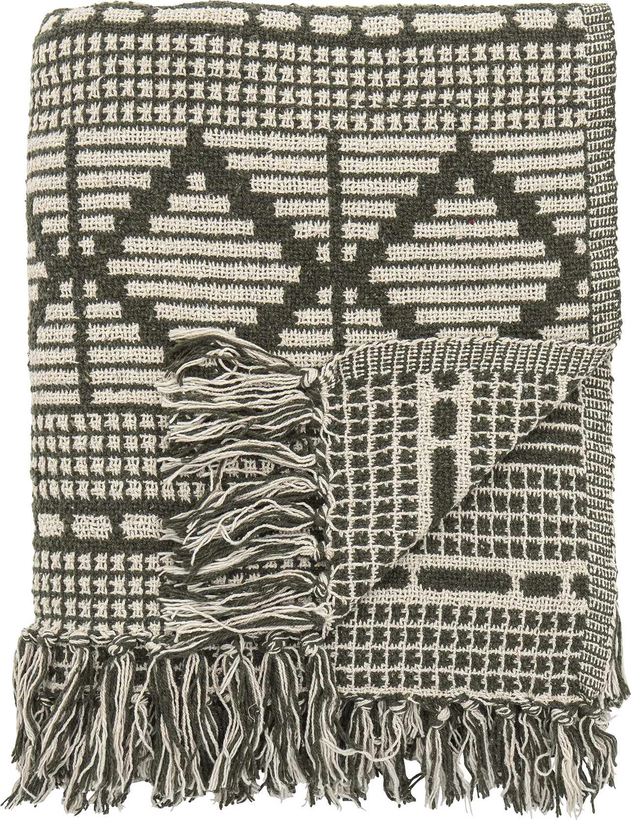 Narzuta Gutte 130 x 160 cm zielona z recyklingu