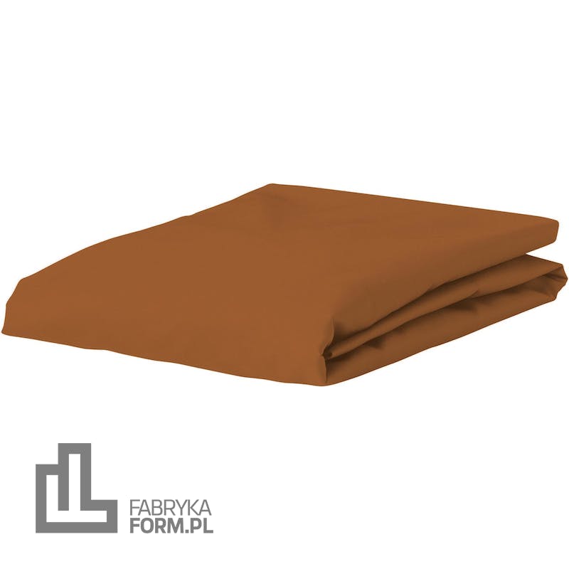 Prześcieradło z gumką Satin 90 x 200 cm jasnobrązowe