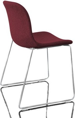 Krzesło Troy tapicerowane chromowana rama fioletowy melanż