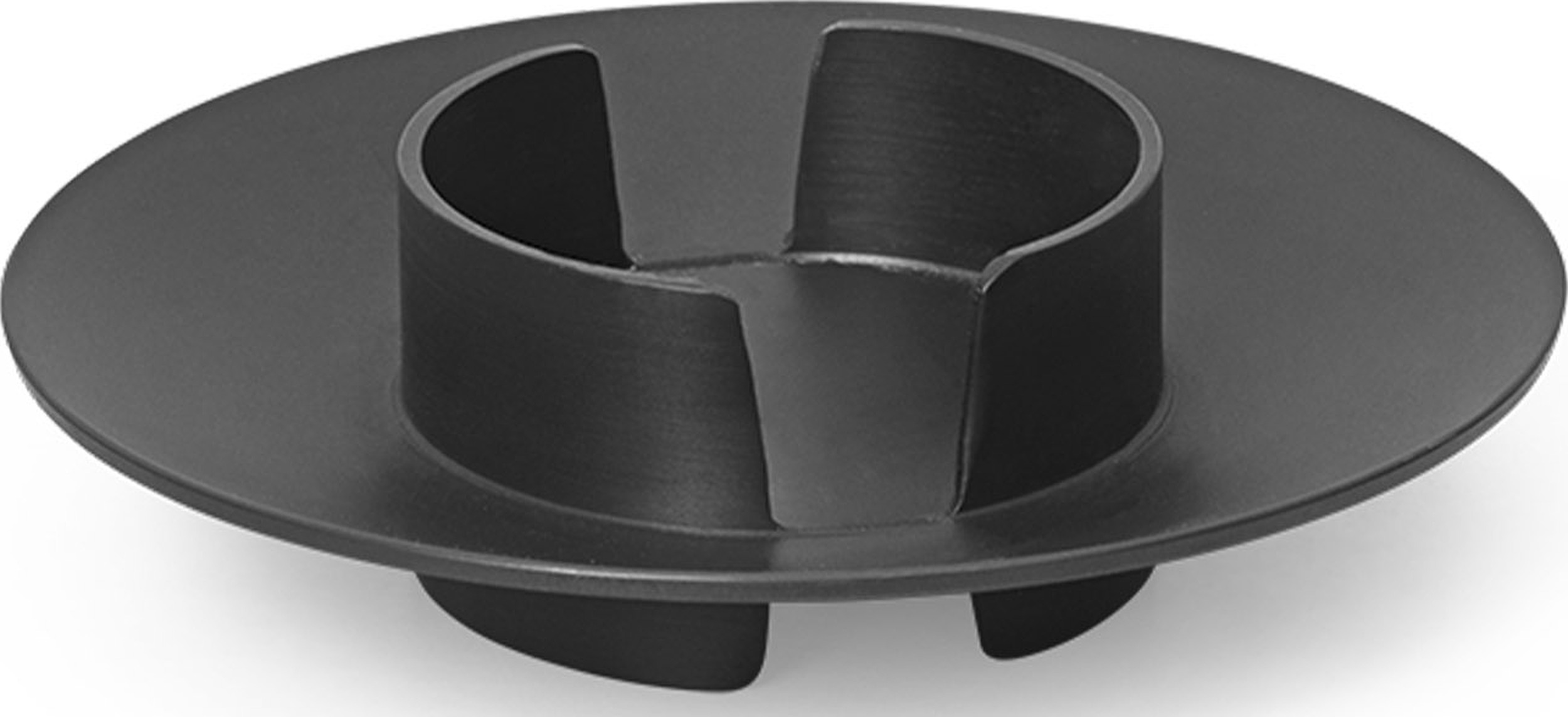 Świecznik na klasyczną świecę Block czarny mosiądz