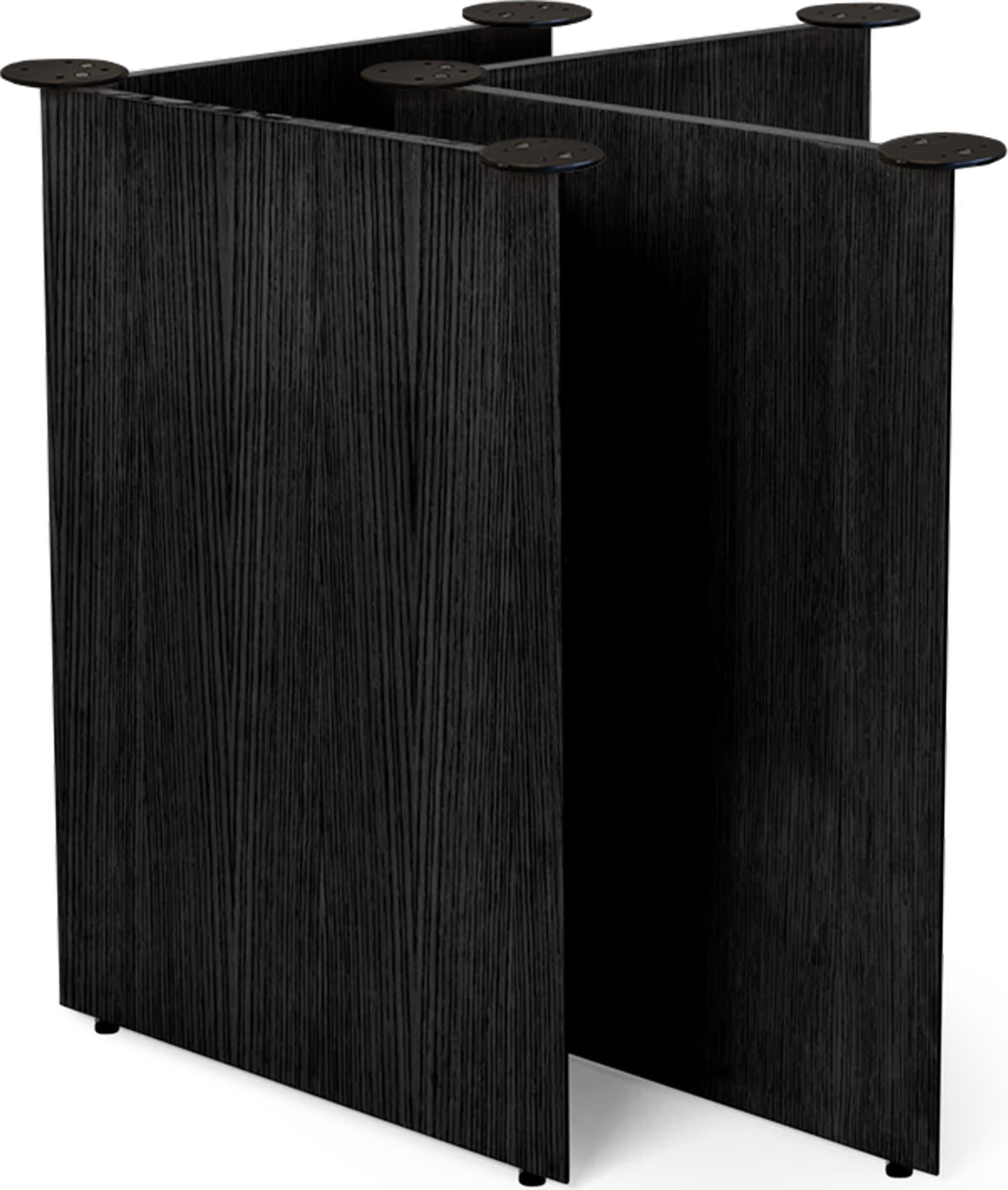 Nogi drewniane do stołu Mingle czarny dąb 2 szt.