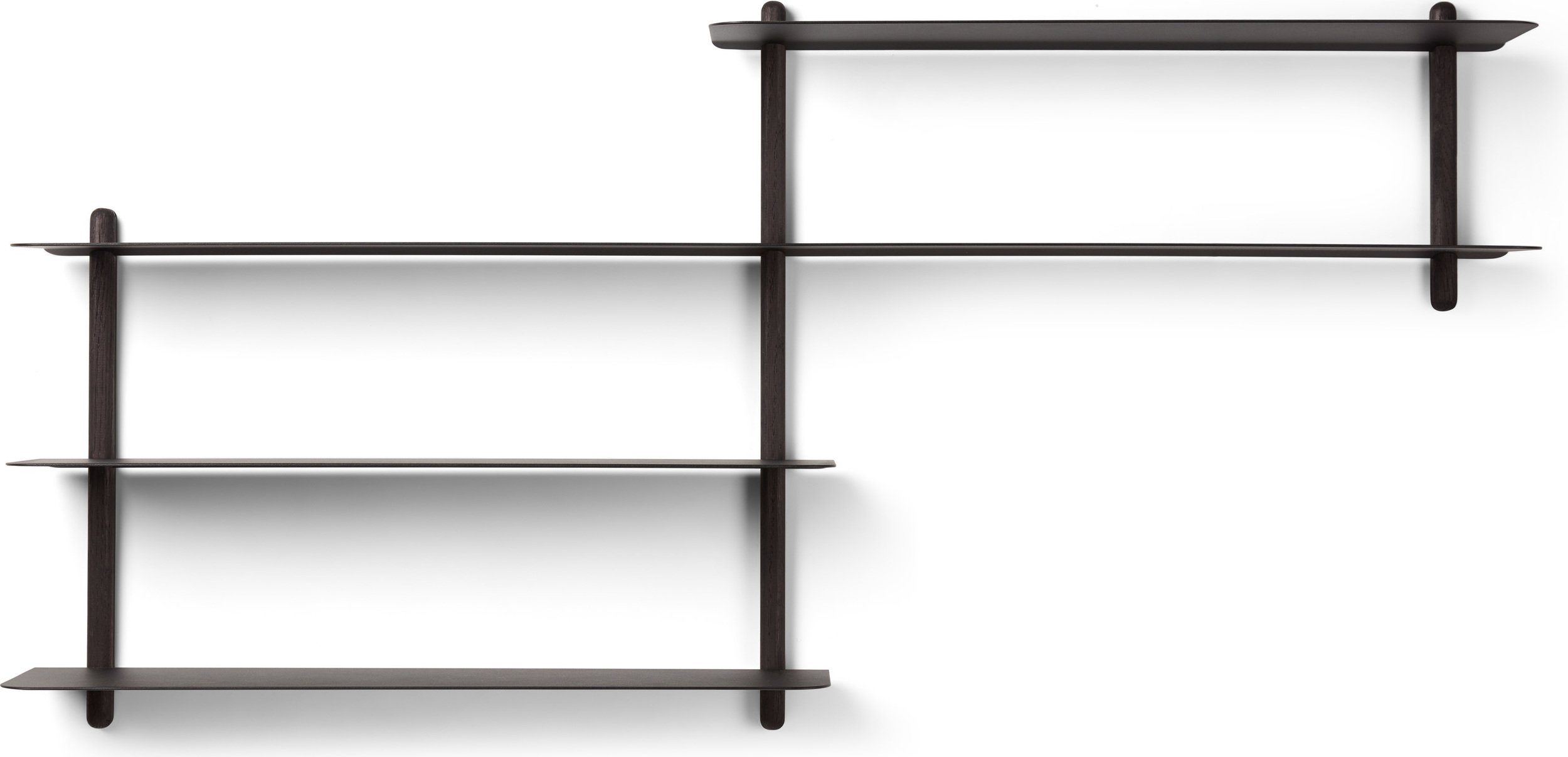 Półka ścienna Nivo B 118 cm czarny jesion