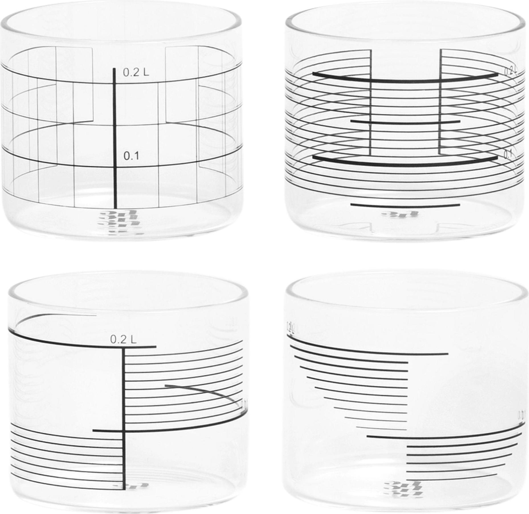 Szklanki 0,2 l w komplecie 4 szt. tre mix