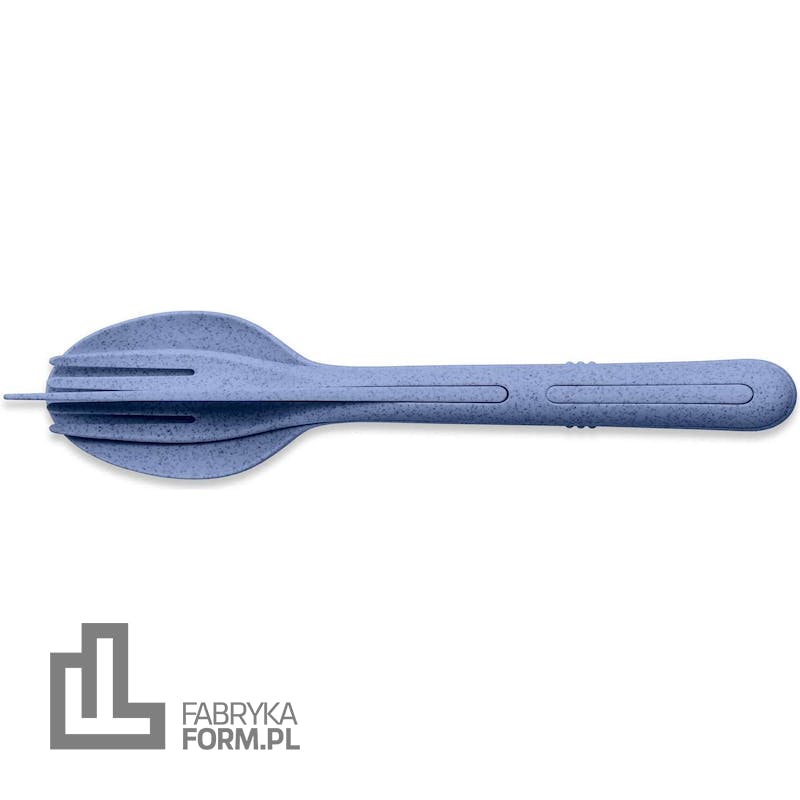 Komplet sztućców Klikk Organic niebieski 3 el.