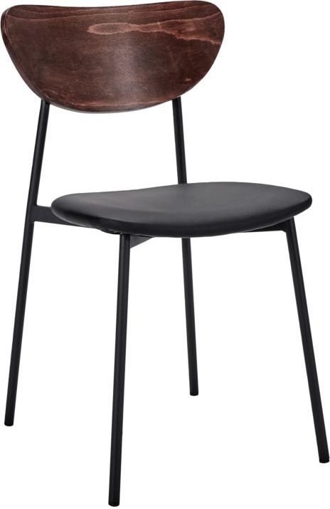 Krzesła Must brązowe z tapicerowanym siedziskiem 2 szt.