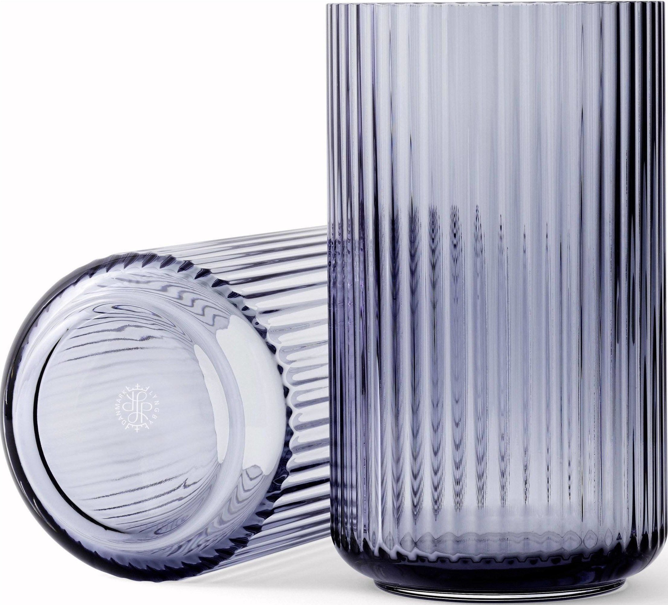 Wazon Lyngby 38 cm blue szklany