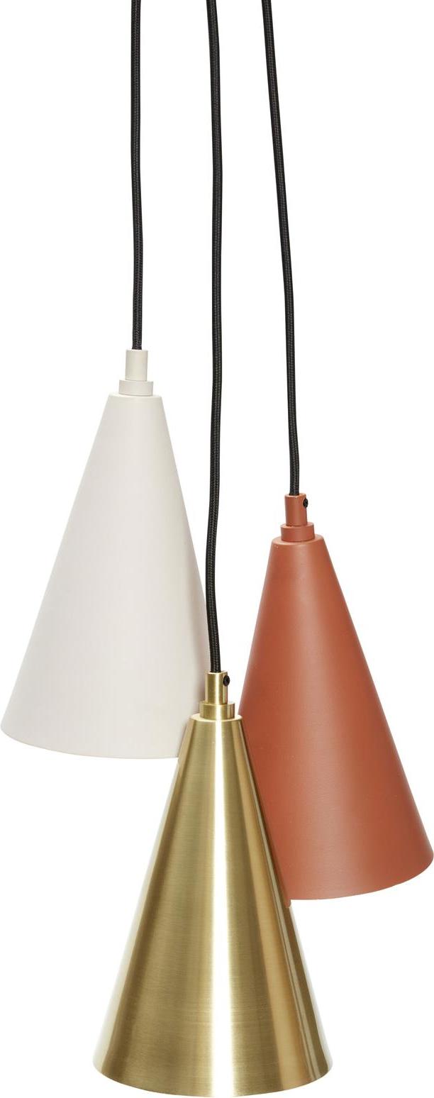 Lampa wisząca Hübsch metalowa potrójna