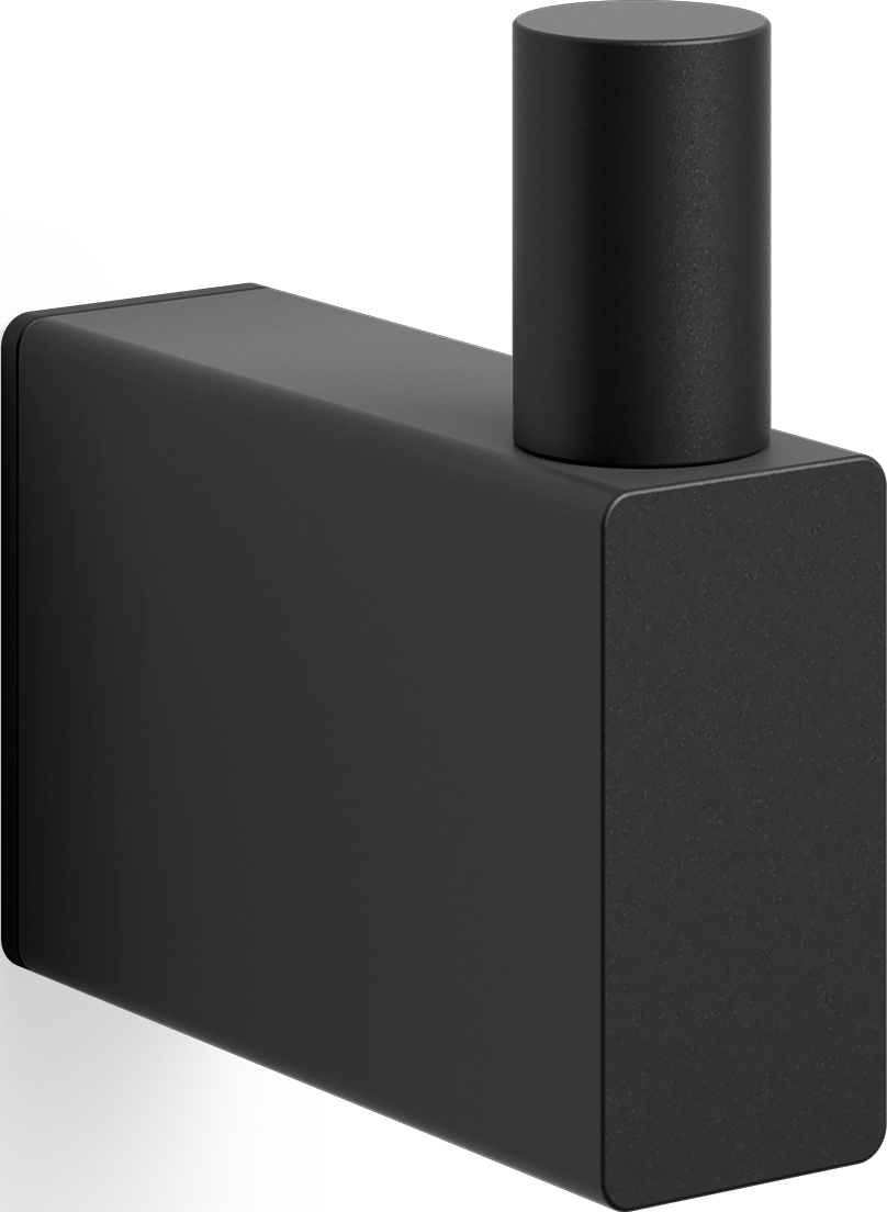 Wieszak na ręcznik Linea czarny pojedynczy