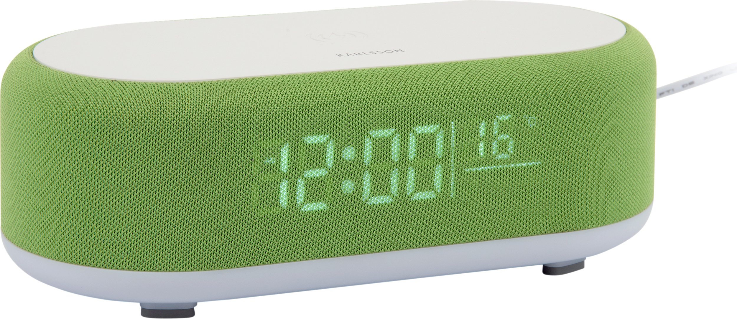 Budzik z ładowarką bezprzewodową i głośnikiem Bluetooth Vouge zielony