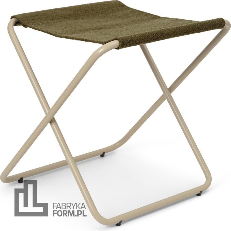 Stołek Desert Olive z beżową ramą