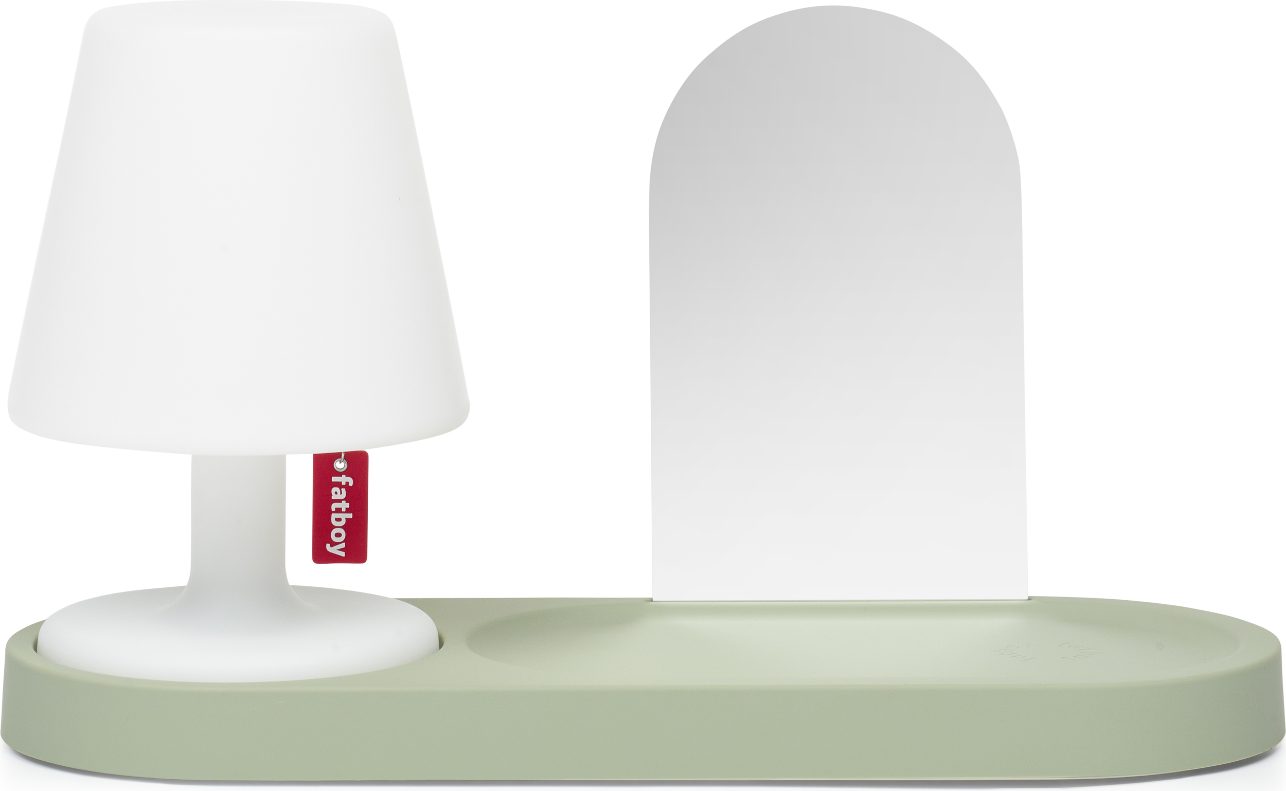 Lampa stołowa Edison the Petit z jasnozieloną półką