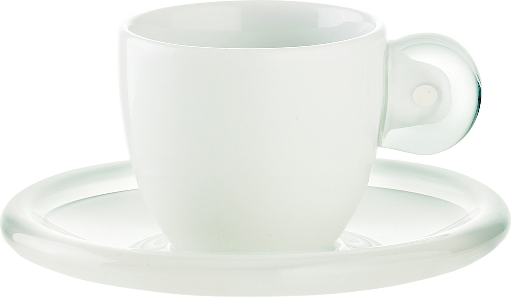 Filiżanki do espresso Gocce transparentne ze spodkami 2 szt.